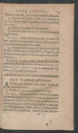 Cap. 6. De animalis affectionibus.