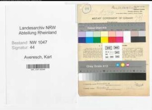 Entnazifizierung Karl Averesch , geb. 26.04.1896 (Lehrer)