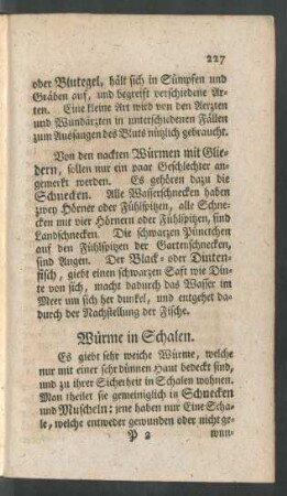 Würme in Schalen