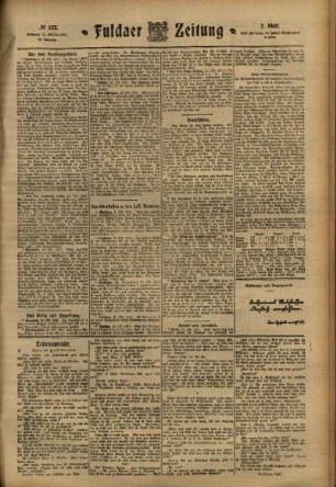 Zweite Ausgabe vom Mittwoch, den 11. Oktober 1911.