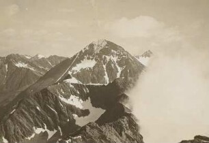 Österreich. Stubaier Alpen. Schrankogel (3497 m), vom Hinteren Daunkopf gesehen
