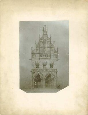 Billing, Hermann; Bretten (Baden-Württemberg), Marktplatz; Melanchthonhaus - Fassadenansicht (Planfoto)