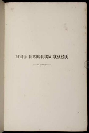 Studio Di Psicologia Generale
