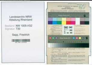 Entnazifizierung Friedrich Sepp , geb. 13.09.1902 (Rechtsanwalt)