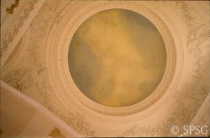 Berlin, Schloss Charlottenburg, Altes Schloss, Treppenhaus, R. 113 / R. 208, Blick zur Decke.