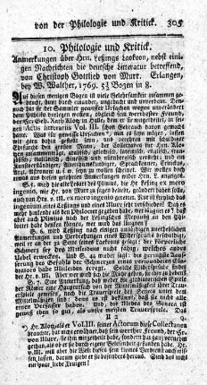 Anmerkungen über Hrn. Leßings Laokoon.