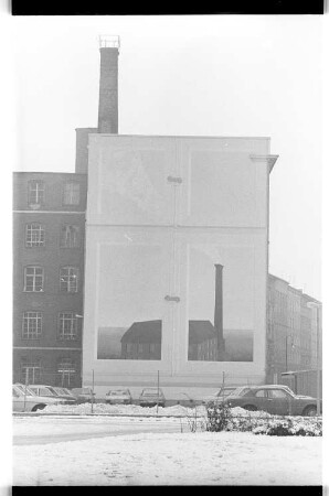 Kleinbildnegativ: Wandbild, Zossener Straße, Ecke Baruther Straße, 1977