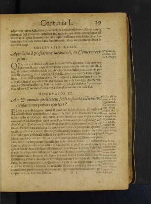 Observatio XXXIX. Appellatio à praestatione iuramenti, in Camera recipitur.