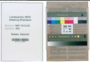 Entnazifizierung Heinrich Geisen , geb. 09.08.1901 (Werkmeister)