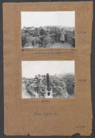 Der Kommandierende General der Luftstreitkräfte Generalleutnant v. HÖPPNER bei Besichtigung einer Fliegerabwehrkanone
