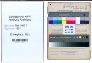 Entnazifizierung Max Ebbinghaus , geb. 22.06.1911 ()