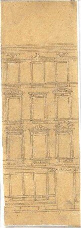 Zocher, Ernst; Architekturstudien - Gebäude (Teilansicht)