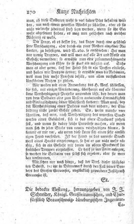 Die bedeckte Festung.