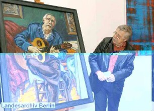 Enthüllung des EhrenbürgerPorträts von Wolf Biermann, Abgeordnetenhaus, Niederkirchnerstraße 5 (Kreuzberg)