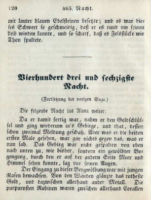 Vierhundert drei und sechzigste Nacht