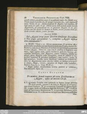 Caput Octavum De membris secundi temporis ab exitu Israëlitarum ex Aegypto, usque ad mortem Christi.