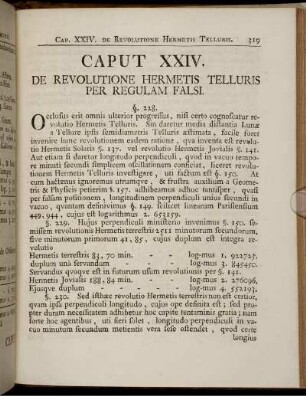 Caput XXIV. De Revolutione Hermetis Telluris Per Regulam Falsi.