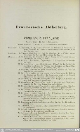 Französische Abtheilung