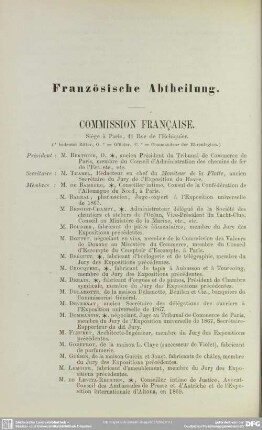 Französische Abtheilung