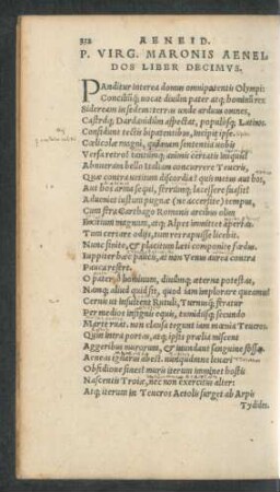 P. Virg. Maronis Aeneidos Liber Decimus.