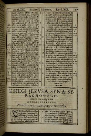 Ksiegi Jezusa Syna Syráchowego