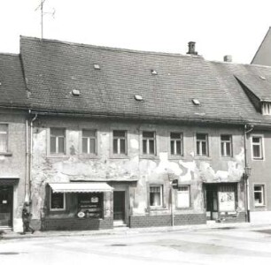 Colditz, Badergasse 22. Wohnhaus mit Läden (um 1781). Straßenansicht