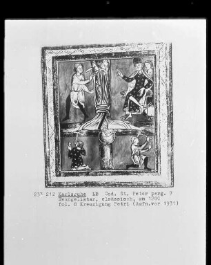 Evangelistar — Kreuzigung Petri, Folio 8recto