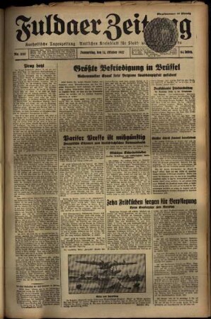 Ausgabe vom Donnerstag, den 14. Oktober 1937.