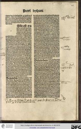 [I]ste est tractatus parvorum logicalium Petri Hyspani in quo determinandum est de passionibus terminorum que convenienter assignantur quinque scilicet supponibilitas, ampliabilitas...