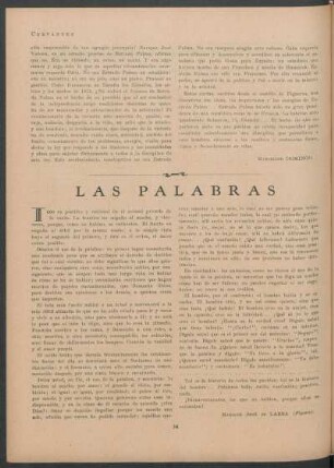 Las palabras