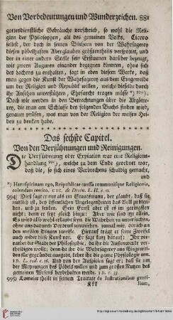 Das sechste Capitel