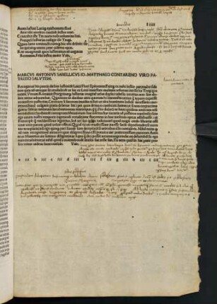 LIVr, Marcus Antonius Sabellicus Io. Matthaeo Contareno Viro Patritio Salutem
