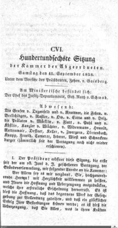 106. Sitzung, Stuttgart, 15.9.1838