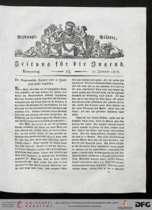 Heft 13 (30. Januar 1806)