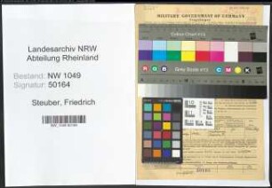 Entnazifizierung Friedrich Steuber , geb. 18.01.1888 (Lehrer)