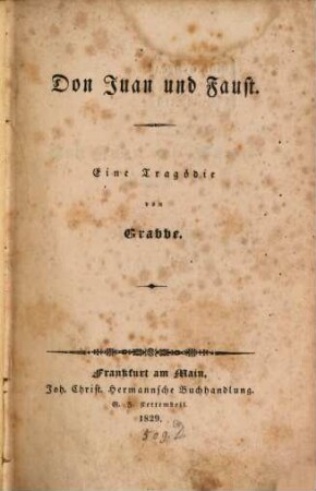Don Juan und Faust : eine Tragödie
