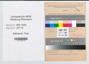 Entnazifizierung Fritz Meissner, geb. 12.10.1906 (Polizeibeamter)