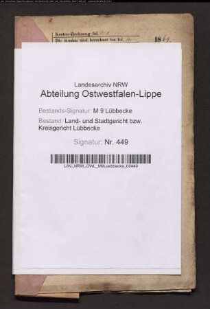 Erblasser: Clausmeier, Clara Ilsabein, geb. Balsmeier: