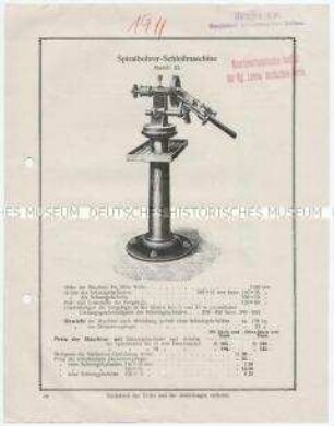 Spiralbohrer-Schleifmaschine Modell 22.