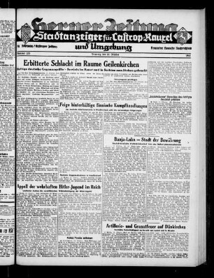 Stadtanzeiger für Castrop-Rauxel und Umgebung : Castroper Zeitung, Rauxeler Neueste Nachrichten ; [...] ; Herner Zeitung
