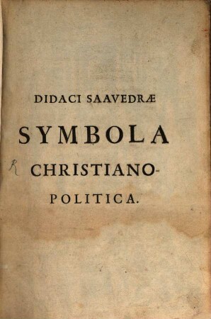 Idea Principis Christiano-Politici, Centum Symbolis expressa