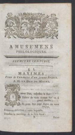 Prémière centurie.
