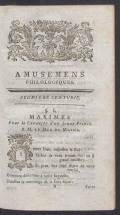 Prémière centurie.
