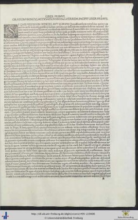 Orationum M.T.C. Accusationum In C. Verrem Liber Primus