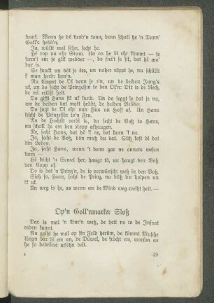 Op'n Goll'nmarker Sloß