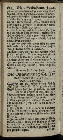 Die Offenbahrung St. Johannis, deß Theologen.