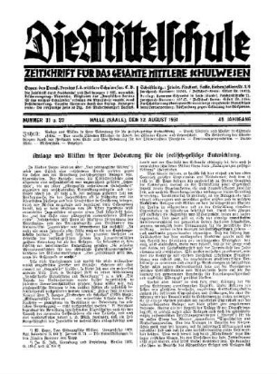 Anlage und Milieu in ihrer Bedeutung für die seelisch-geistige Entwicklung