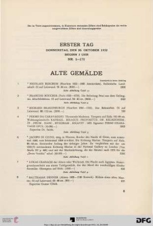 Alte Gemälde (Nr. 1-42)