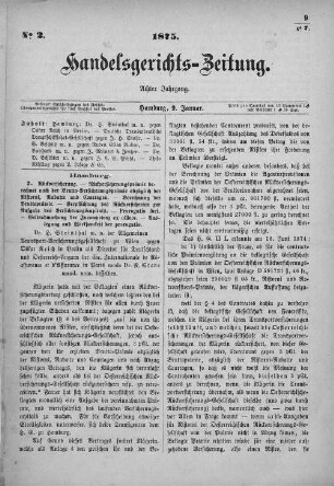 No. 2. 9. Januar 1875