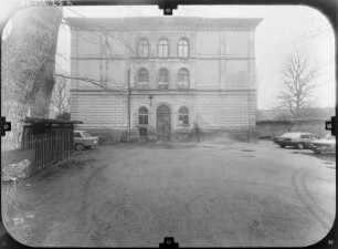 Zittau, Theaterring 3. Pestalozzischule (1866). Seitenansicht mit Eingang
